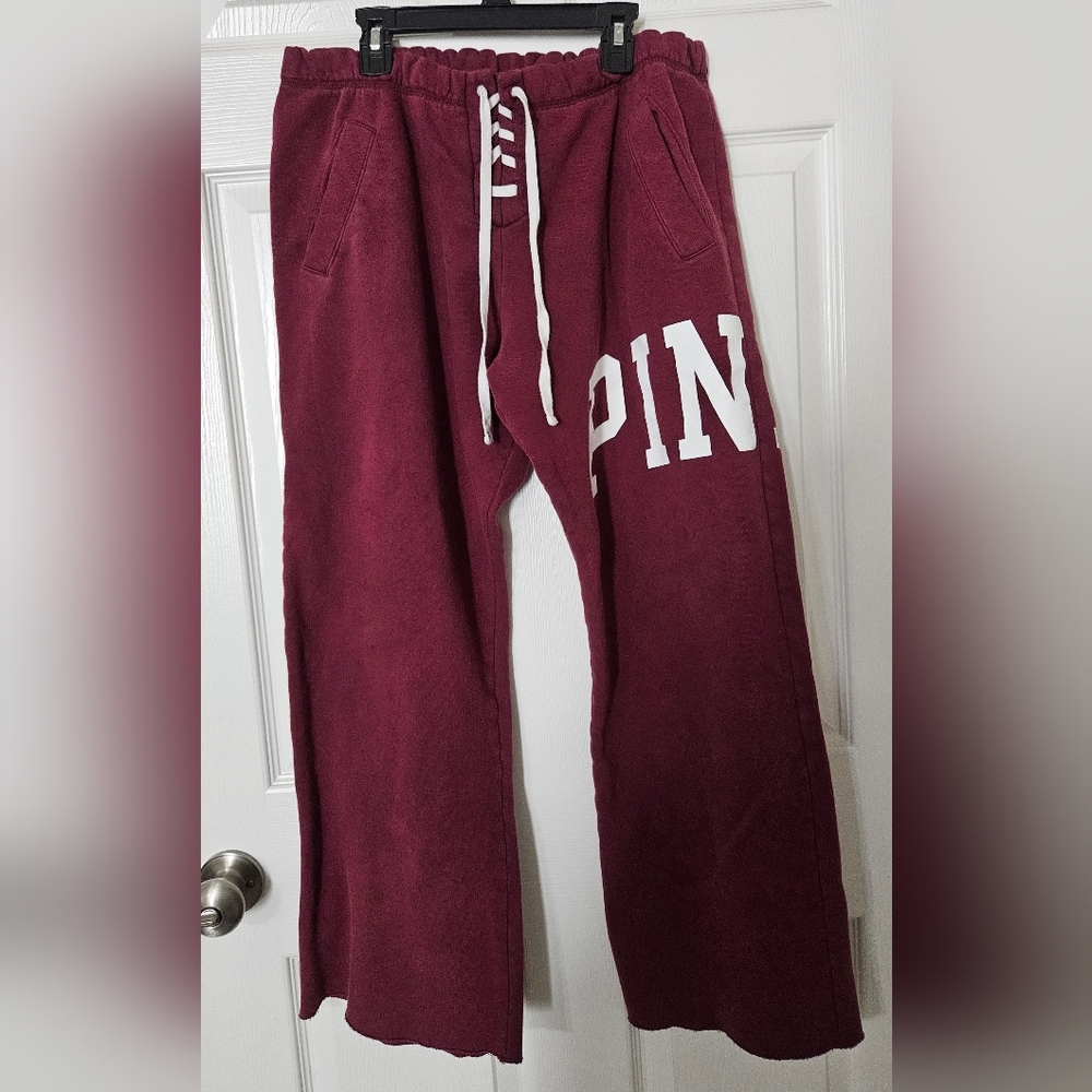 PINK Drawstring Sweatpants, Sz M